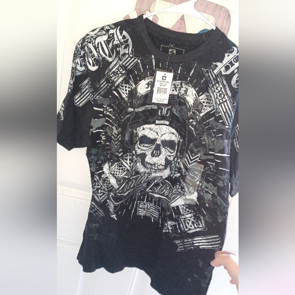 Southpole Black Skull Tee